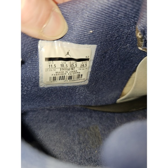 Jordan 4 Retro LS Columbia Size Mens  11.5 2015 Fair Condition No Box - Picture 4 of 10